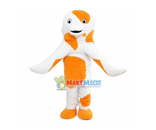 Special Orange & White Dolphin Mascot Costume Special Orange & White Dolphin Mascot Costume