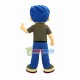 Blue Hair Adult Man Mascot Costume Blue Hair Adult Man Mascot Costume