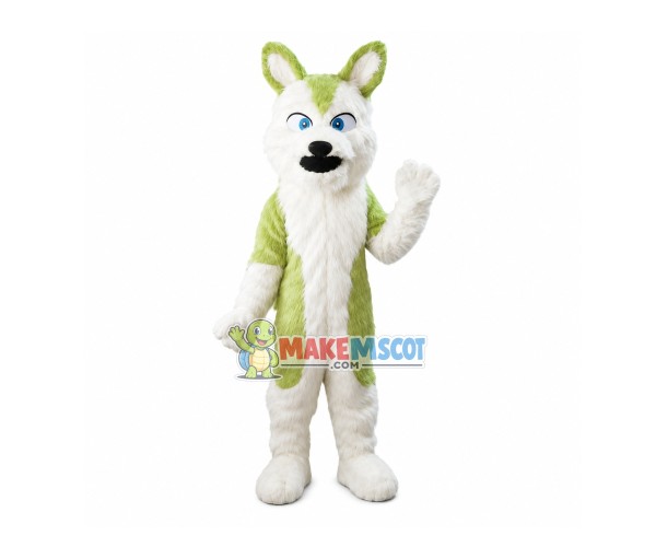 Long Wool Dull Wolf Mascot Costume Long Wool Dull Wolf Mascot Costume