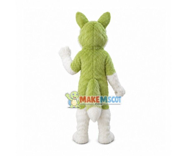 Long Wool Dull Wolf Mascot Costume