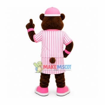 Club Housewife Bear Mascot Costume