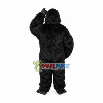Interrogative Long-haired Chimpanzee Mascot Costume