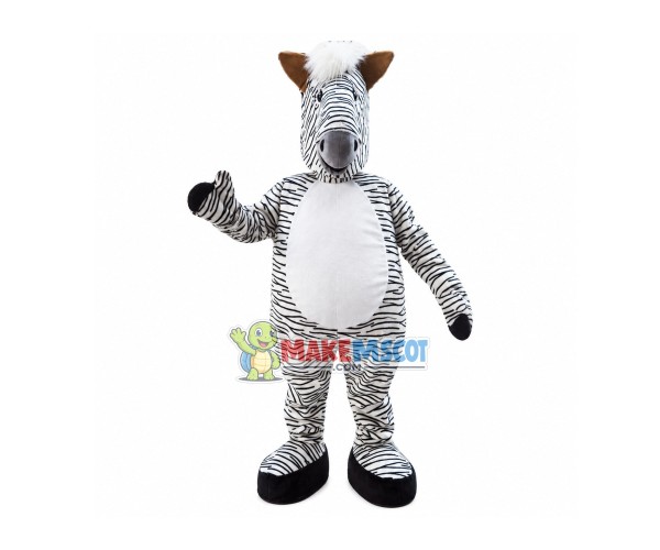 Weird Flat-headed Zebra Mascot Costume Weird Flat-headed Zebra Mascot Costume