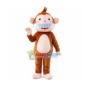 Barking Teeth Monkey Mascot Costume