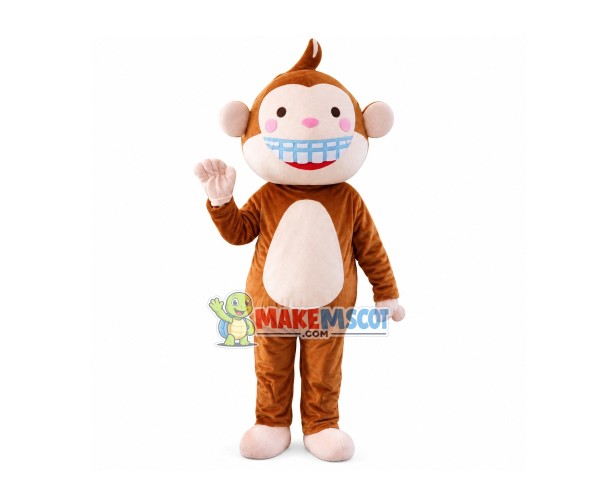 Barking Teeth Monkey Mascot Costume Barking Teeth Monkey Mascot Costume