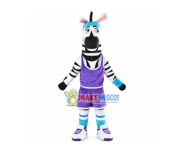 Motivational Zebra Athlete Mascot Costume