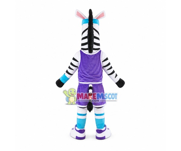Motivational Zebra Athlete Mascot Costume