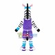 Motivational Zebra Athlete Mascot Costume