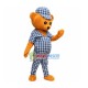 Brown Bear In Plaid Suit Mascot Costume Brown Bear In Plaid Suit Mascot Costume