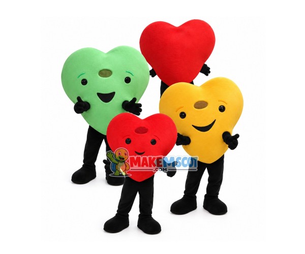 Colored Love Mascot Breathable Costume Colored Love Mascot Breathable Costume