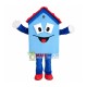 Blue House Cartoon Mascot Costume Blue House Cartoon Mascot Costume