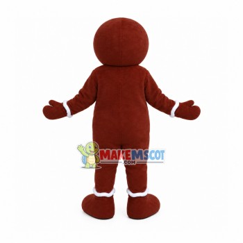 Bow Tie Gingerbread Man Mascot Costume Bow Tie Gingerbread Man Mascot Costume