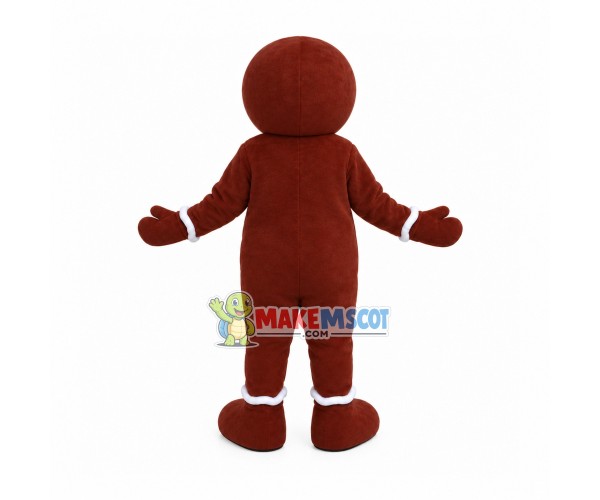 Bow Tie Gingerbread Man Mascot Costume Bow Tie Gingerbread Man Mascot Costume