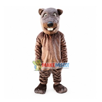 Gentle Beaver Adult Mascot Costume