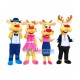 Happy Elk Family Mascot Costume Happy Elk Family Mascot Costume