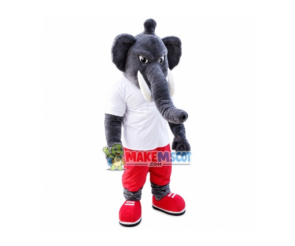 Powerful African Elephant Mascot Costume