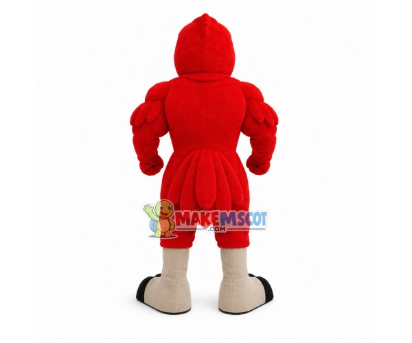 Muscle Hale Red Eagle Mascot Costume Muscle Hale Red Eagle Mascot Costume