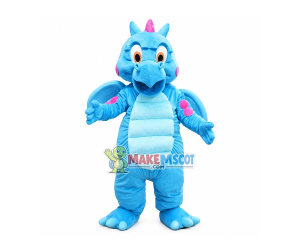 Blue Flying Dragon Mascot Handmade Costume