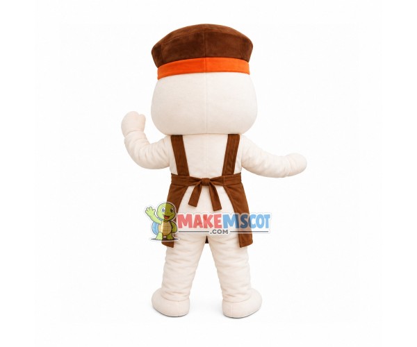 Kind Mother Pig With Apron Mascot Costume Kind Mother Pig With Apron Mascot Costume