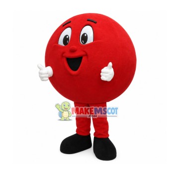 Red Chocolate Bean Mascot Costume Red Chocolate Bean Mascot Costume