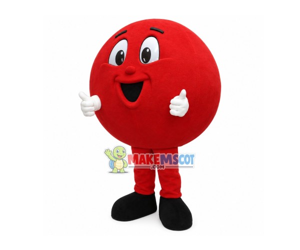 Red Chocolate Bean Mascot Costume Red Chocolate Bean Mascot Costume