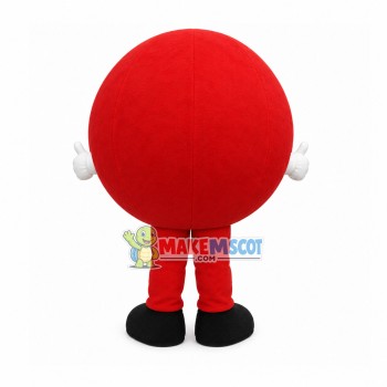 Red Chocolate Bean Mascot Costume Red Chocolate Bean Mascot Costume