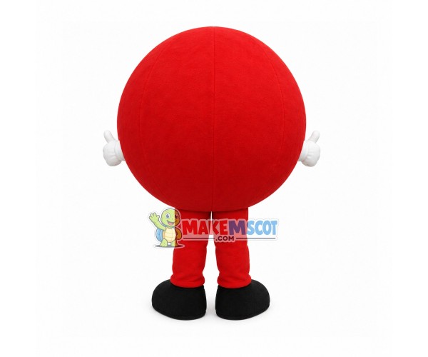 Red Chocolate Bean Mascot Costume Red Chocolate Bean Mascot Costume