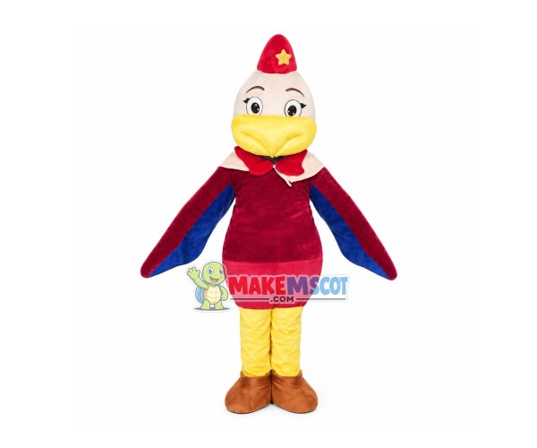 Flight Attendant Chicken Mascot Costume Flight Attendant Chicken Mascot Costume