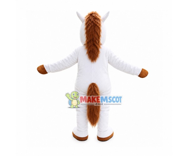 Beautiful White Horse Mascot Costume
