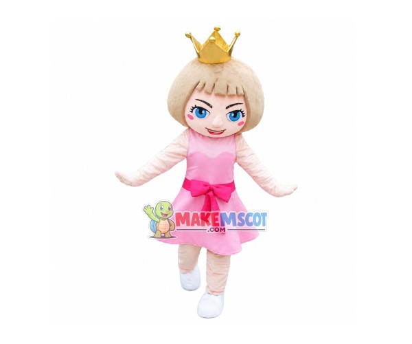 Crown Princess Girl Mascot Costume