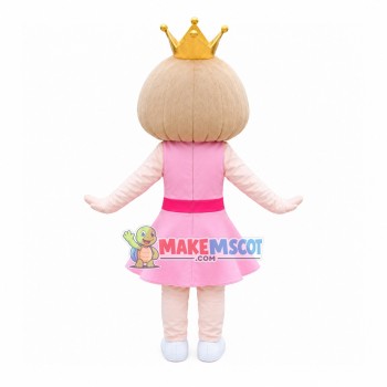 Crown Princess Girl Mascot Costume Crown Princess Girl Mascot Costume