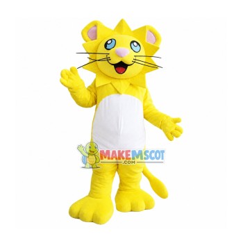 Dazzling Yellow Cartoon Lion Mascot Costume Dazzling Yellow Cartoon Lion Mascot Costume