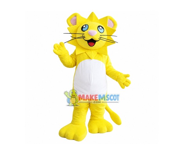 Dazzling Yellow Cartoon Lion Mascot Costume Dazzling Yellow Cartoon Lion Mascot Costume