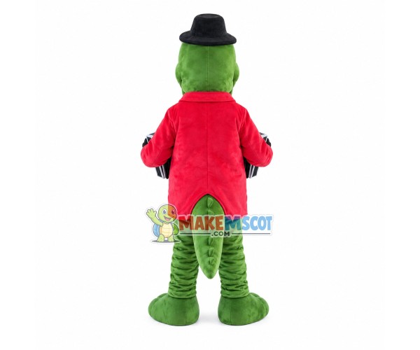 Accordionist Alligator Mascot Costume Accordionist Alligator Mascot Costume