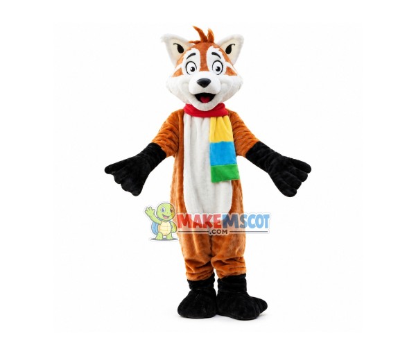 Sociable Fox Mascot Costume With Scarf Sociable Fox Mascot Costume With Scarf