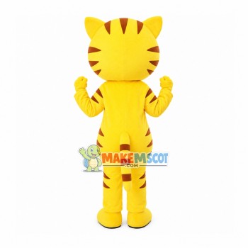Golden Star Cat Mascot Cartoon Costume Golden Star Cat Mascot Cartoon Costume