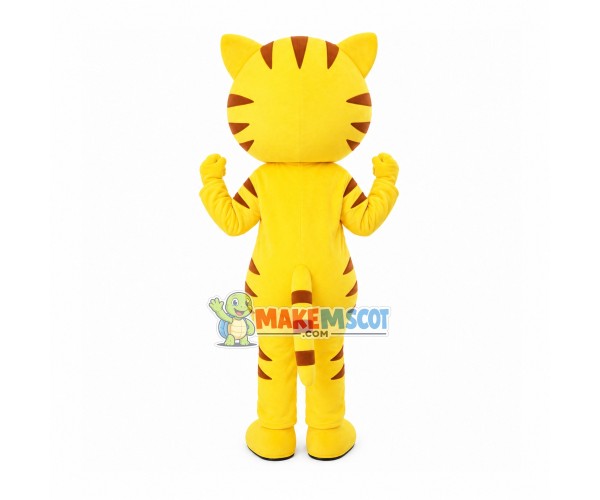 Golden Star Cat Mascot Cartoon Costume