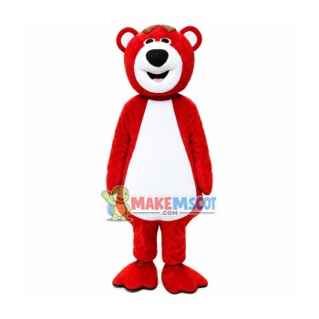 Red Brown Bear Mascot Costume