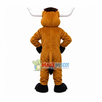 Strong Brown Bull Mascot Costume