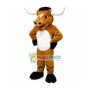 Strong Brown Bull Mascot Costume