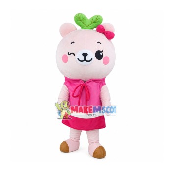 Winking Bud Bear Mascot Costume Winking Bud Bear Mascot Costume
