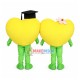 Pair Of Yellow Full Love Mascot Costume Pair Of Yellow Full Love Mascot Costume