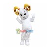 Lively White Sheep Mascot Costume