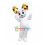 Lively White Sheep Mascot Costume