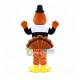 Brown Bird With Jacket Mascot Costume Brown Bird With Jacket Mascot Costume