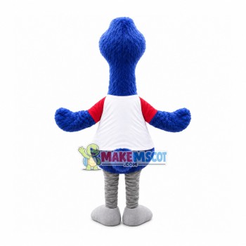 Blue Furry Ostrich Mascot Costume Blue Furry Ostrich Mascot Costume
