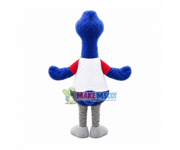 Blue Furry Ostrich Mascot Costume Blue Furry Ostrich Mascot Costume