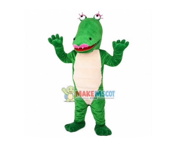 Pink-lipped Crocodile Mascot Costume Pink-lipped Crocodile Mascot Costume