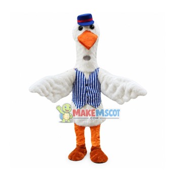Furry Egret Mascot Breathable Costume Furry Egret Mascot Breathable Costume