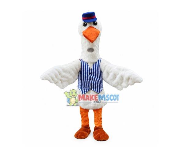 Furry Egret Mascot Breathable Costume